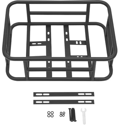 Fahrradkorb Hinten, Abnehmbar Korb Fahrrad Hinten mit 2 Eisenplatten, Fahrradkörbe Hintens Gepäckträger für Fahrrad E-Bike Elektrofahrrad | Stabilität und Langlebigkeit | bis 25 kg (45,5×32,5×15 cm)