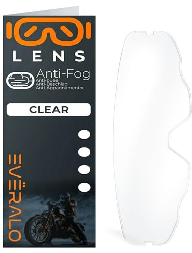 Everalo Antibeschlag Linse für Ruroc Visier Atlas 3.0 - Atlas 4.0 - DKS416 | Antifog-Folie Einsatz, Kompatibel auch mit Original Visieren