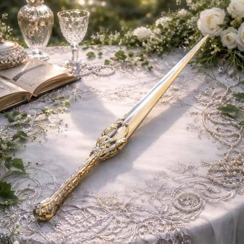 Thommys Things NEU Herr Der Ringe Galadriels Dolch Schwert 46, Lang 29, Edelstahl Klinge Für Cosplay Replik Thema Film Movie Fans Merch Sammler Mittelerde Freunde Elbenkönigin Dekoration, 5cm, 5cm