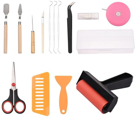 LiebeWH Siebdruck-Set, 58-teiliges Siebdruckzubehör mit Metallscharnierklemmen und Pneumatischer Pumpe, 2 Schaufelbeschichtern, Tintenmesser, Handschuhen für Heimwerkerarbeiten und Siebdruck (19PCS)