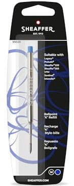 Sheaffer K99325 Ballpoint Pen Refill - Medium Line Width (Blue)