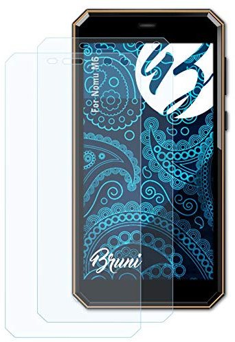Bruni Schutzfolie kompatibel mit Nomu M6 Folie, glasklare Displayschutzfolie (2X)