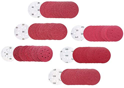 Klingspor PL 28 CK Schleifscheibe | Ø 125 mm | 8 Loch (GLS 5) | 60-teiliges Premium-Set | gemischte Körnungen