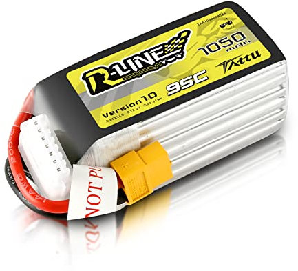 Tattu Lipo 6S RC Batterie 22,2 V 1050 mAh 95C Softcase XT60 avec Prise XT60 pour RC Car Boat Truck Truggy RC Hobby