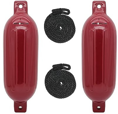 Extreme Max Standard 3006.7589 BoatTector Aufblasbarer Fender Value 2-Pack - 11,4 x 40,6 cm, Cranberry