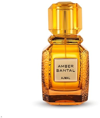 Ajmal Amber Santal Eau de Parfum 100 ml | Perfume for Men & Women | Long Lasting Woody Amber Fragrance Made in Dubai | Warm Sandalwood & Spicy Notes | Luxury Arabic Scent