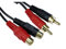 JAFSAL ONLINE Two RCA Extension Twin Phono RCA Male To Female Phono Sockets Extension Audio Adapter Cable 2 RCA To 2 Socket Cable Lead GOLD Ideal For for HiFi/Turntable/Amplifier- 3 Meter