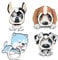 4Pcs Phone Ring Holder Stand, Cute Dogs Cats Animal Phone Stand Holder 360 Rotation Finger Ring Grip for Cellphones (Dogs Ring Grip)