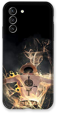 Schutzhülle für Samsung Galaxy S21 Manga One Piece Ace, Schwarz