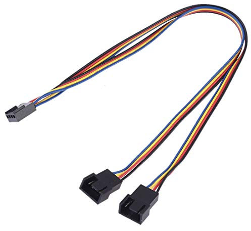irox Cable de ventilador para PC de 1 a 2 conectores de 4 pines, 30 cm de longitud