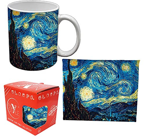 My Custom Style Taza estándar #Arte-Noche estrellada Van Gogh # + mantel individual