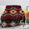 JOAIFO Southwestern Style Print Weiche Flanell Überwurfdecke, Indianer Navajo Rot Tribal Muster Gemütliche Decke Alle Jahreszeiten Bettüberwurf Tagesdecke