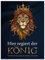 wandmotiv24 Poster als Wanddeko, Größe 80x60cm, Hier regiert der König, Löwe, Königin, Afrika, Tiere, Moderne Wanddeko, Wandbilder, Deko, Bild M0085