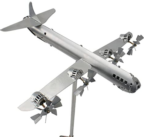 Flugzeug-Windspiel | Metall-Windmühle für den Außenbereich – Windskulptur Rasen Dekor, Windräder Windkunst für Hof und Garten Dekorationen Kink-au