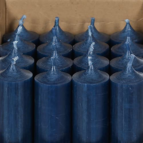 Stabkerzen durchgefärbt 180mm x Ø 28mm - Kerzen hochgereinigt, Brenndauer 8,5h, geruchsneutral, rußarm mit rückstandsfreiem Abbrand, Farbe:Dunkelblau, Set mit:16 Stück