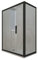 Cabine parois de douche angulaire coulissante 80x110 cm H 200 en PVC Noir Matt Verre Transparent mod. Deco Duo