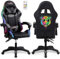 Amstrad AMS-900-LED-TIGER - Fauteuil Gaming Noir et Gris - Serigraphie Tiger - Eclairage LED 366 Effets - Télécommande