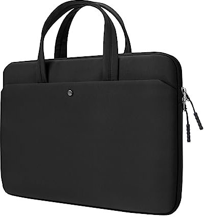 jooeer Housse Ordinateur Portable 15,6-16 Pouces Imperméable Pochette PC pour Chromebook Notebook 15,6/16, Antichoc Sacoche de Protection avec Poignée Rangement pour Femme Homme, Noir