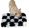 Tapis de Recherche Classique à Carreaux Noir et Blanc 45 x 60 cm pour Grands Chiens
