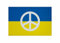U24 Aufnäher Ukraine mit Peace Zeichen Fahne Flagge Aufbügler Patch 9 x 6 cm