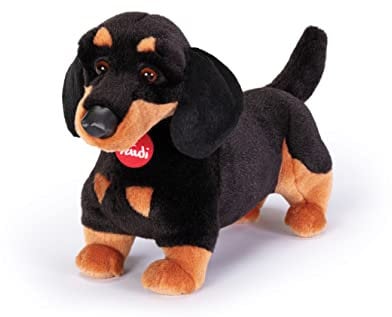 Trudi Dachshund Leo Hund Plüschtier Spiel, Weihnachts- und Geburtstagsgeschenk | 13x24x34cm Grosse M | Klassische Plüschhunde | Modell 22337