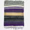 Kiuwxduy Mexikanische Manuell Strickdecke Decke，Sofa üBerwurf Meditations Yogamatte，Boho Outdoor Camping Picknickdecke Festival Blanket(Purple)