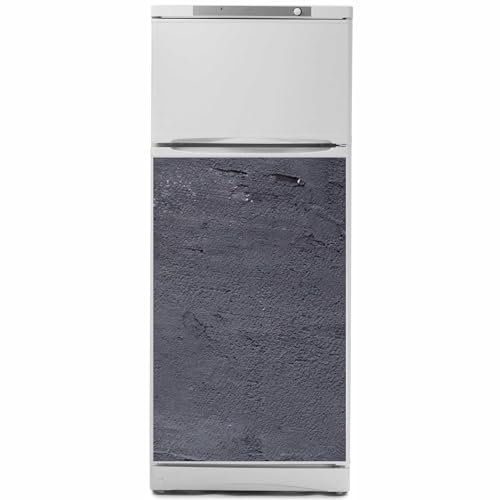 Kiwistar - Film pour réfrigérateur - 120 x 80 cm - Béton noir - Verre laminé résistant aux rayures - Autocollant pour réfrigérateur - Meubles - Design - Rénovation - Film autocollant mural