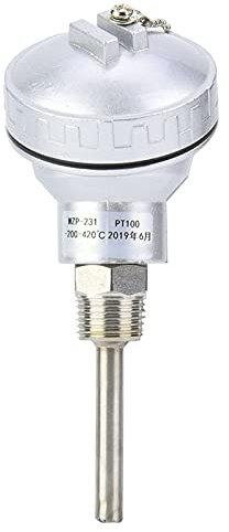 LOCADENCE Ersatz RTD Temperaturfühler, PT100 Temperaturfühler, 1/2 Zoll NPT Gewinde, Thermoelement Anschlusskopf für Alle Temperaturregler (Schutzrohr 100mm)