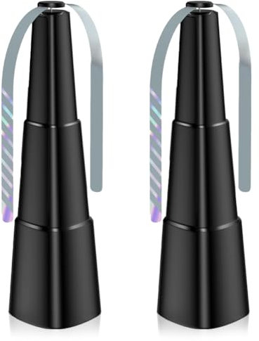 UQTUKO Ventilateur Anti-Mouche, 2 Pcs Chasse Mouche de Table Répellante Fan Ventilateur Anti-moustiques pour Intérieurs Extérieurs, Maison Dîner, Pique-Nique et Barbecue, Noir