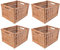 Creative Home 4 x Großer Weidenkorb Aufbewahrungskorb | 40 x 30 x 24 cm (+/- 2 cm) | Handgeflochten, Haltbar | Korb Geflochten Naturkorb mit Griffen Aufbewahrung | Für Spielzeug, Werkzeuge, Bad Korb