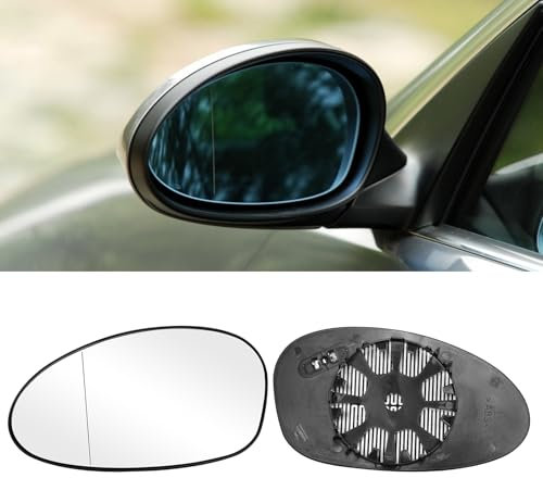 TTCR-II Ersatzspiegel Kompatibel mit BMW 3er E90 E91 E92 E93 Rückspiegel Spiegelglas (2005-2008) Spiegelglas Beheizbar Asphärisch 1er E81 E87(2005-2008)Ersatzspiegel Beheizt 3er E46(2000-2007)(Links)
