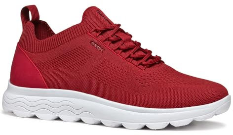 Geox U Spherica A, Zapatillas para Hombre, Rojo, 44 EU