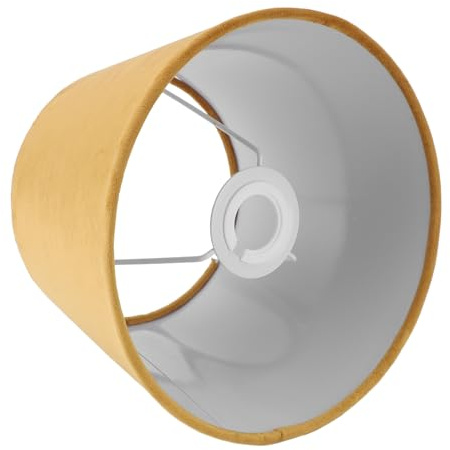Pantalla de Lámpara de Tela Cónica de Terciopelo para E27/E14 Repuesto Decorativo para Mesa de Noche (GOLD)