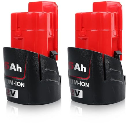 VANTTECH 2Packs 48-11-2421 12V 3.5Ah Lithium Battery Replacement for Milwaukee 12V Battery 48-11-2420 M-12 48-11-2411 48-11-2420 48-11-2402 C12B C12BX 48-59-1812 2510-20