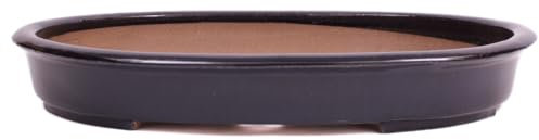 generisch Bonsai - Schale, Waldschale, oval 55 x 42 x 8 cm dunkelblau frostfest 51387
