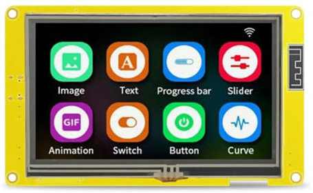 ESP32 S3 Display, QIQIAZI 4,3 Zoll ESP32 Display WiFi Bluetooth Modul, Touchscreen Resistiv TFT ESP32 S3 TN Entwicklungsplatine, kompatibel mit Arduino/LVGL