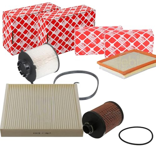 Febi Filter Inspektionspaket | 30743(LAK472)+36200(LX2881)+HU7004/1X+PU9001/1x passend für Astra J Tourer C 95-165 Ps