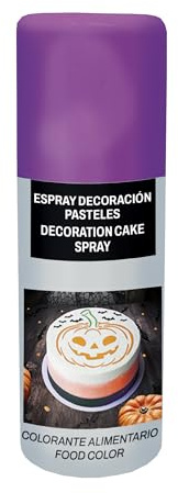 FIESTAS GUIRCA | Kuchen Lebensmittelfarbspray Lila (100 ml) - Küchenutensil zum Dekorieren von Torten und Desserts - Ideal für Halloween und Themenpartys - Backzubehör - Lila