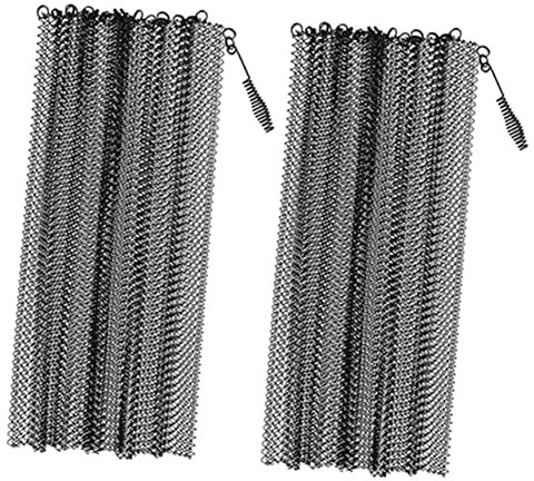 JEWEDECO Kaminschirmnetz Kaminvorhang Eisen Faltschirm 2-teiliges Set Hitzebeständig Leicht Zu Verstauen Zu Hause
