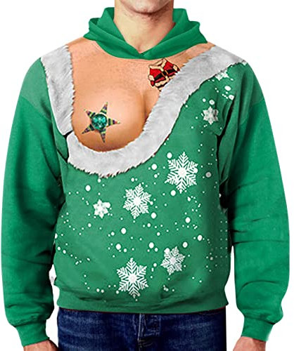 Kwatieh Pullover Herren Winter Strickjacke Herren Warm Weihnachtspulli 164 Weihnachtskleidung Herren Lustig Weihnachtspullover Cool Weihnachtspullover Herren Strick Weihnachtspullover Trinkspiel