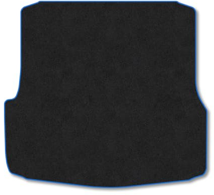 Skoda Octavia (2013-2020) [Hatchback] Carpet Boot Mat | Blue Edge Trim Tailored Fit Boot Liner Full Coverage Protection Accessories Easy Clean Anti Slip Made in the UK