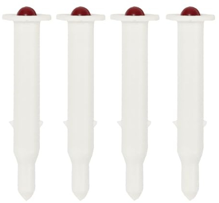4 Pcs White Turkey Temperature Meters, High-Temperature Resistance Portable Meat Thermometer, Pop-Up Picnic Barbecue Thermometers Timers for Kitchen or Outdoor Kitchen Utensils Gadgets