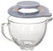 5QT Glass Bowl Compatible with KitchenAid 4.5 and 5-Quart Tilt Stand Mixers,Glass Mixing Bowl with Lid, Measurement Markers and Handle, Dishwasher Safe