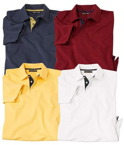 ATLAS FOR MEN - Sportwear Poloshirt 4er-Set - 3XL