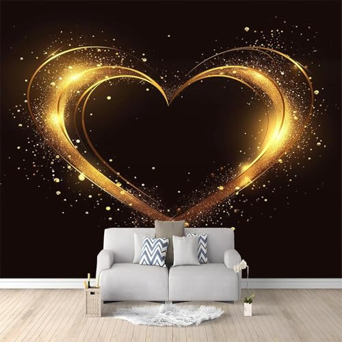 Fototapete Liebe Tapete 200 x 140 cm (WxH) Fototapeten Schlafzimmer Wohnzimmer Moderne 3D Effekt Wandtapete Liebe Vliestapete Wand Dekoration Poster Foto Tapeten q1426