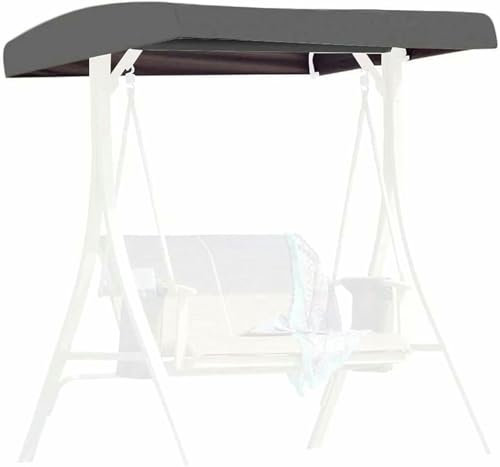 HOTAPEPU Replacement Canopy for Swing Seat 3 Seater Garden Hammock Cover,Patio Swing Top Cover with 4 Reinforced Corner Pockets for Porch Patio Garden Pool Seat (Swing not included)~/