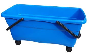 Multifunktionaler Eimer/Kübel mit Rollen in Blau – Rechteckig und Tragegriffen 54x24x22,5cm
