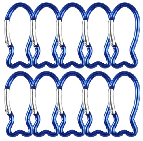 Lytonix 10 Stück Schlüsselanhänger Fisch, 6.3 cm Einseitige Federschnallen in Fischform Karabinerhaken, Outdoor-Seil Kleine Karabinerhaken, Verwendet für Rucksack, Hundekette, Camping, Angeln Reise