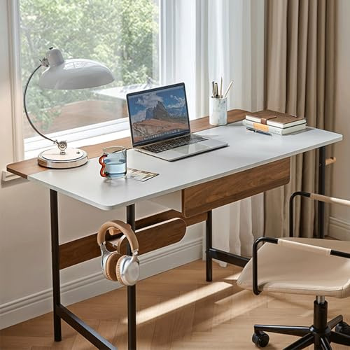 JixCJHj Schreibtisch,Computertisch,Gaming Tisch,Study Table,Office Desk,Computer desks, mit Schubladen,mit Kopfhörer Halter,für Arbeitszimmer, Schlafzimmer