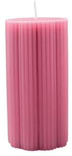 Villeroy & Boch – Fleur Gifts Stumpenkerze, Maße: ca. 7,5 × 15 cm, Rosa, Dekokerze mit charakteristischer Fleur-Form, Farbintensives Wachs (Paraffin)